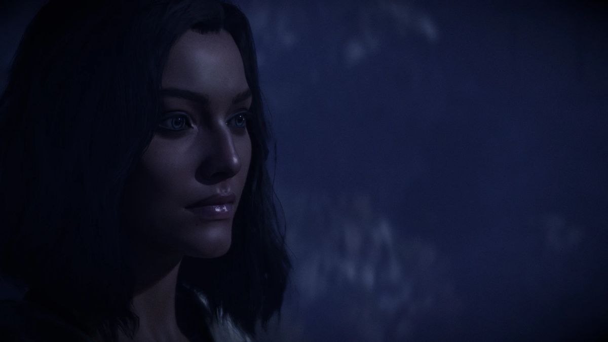 Mod优化后女主在室内光照下的面部特写，展现细腻皮肤与自然光影过渡