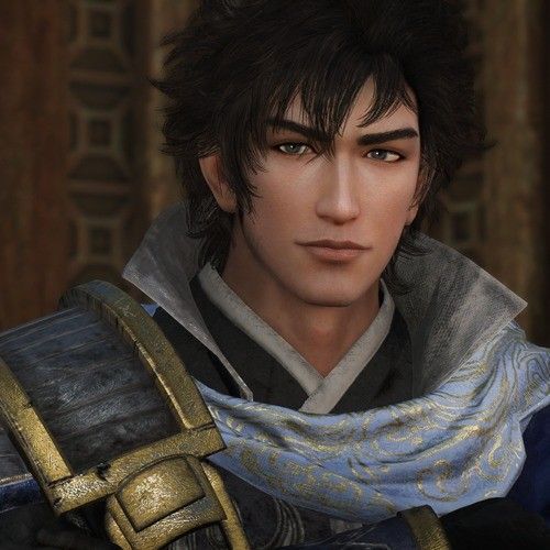 《真三国无双：起源》中李典的角色立绘，身着改良版战袍，神情坚毅，展现儒将风范