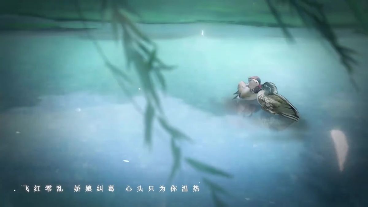 两名角色隔窗对视，窗外风雨交加，窗内红烛微光，情绪凝重