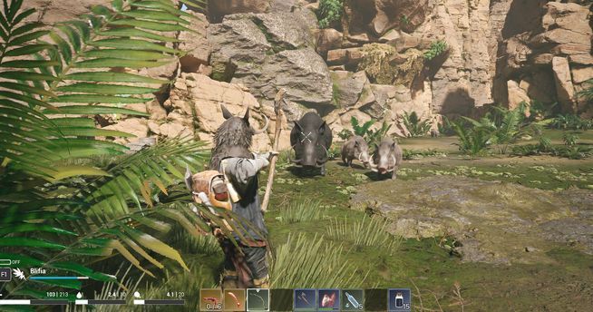 玩家正在搭建木质围墙，背景可见简易屋顶结构，远处天色渐暗，透露出紧迫的生存氛围