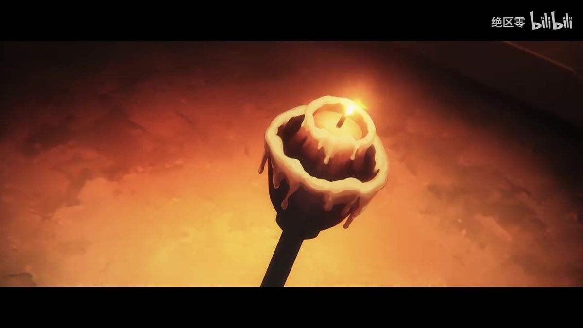 战斗瞬间，刀光划破黑暗，能量涟漪四散