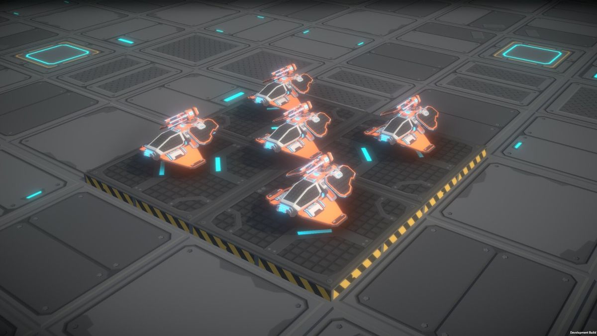 单位设计界面截图，玩家正在为机甲装配履带式移动模块与双管激光炮