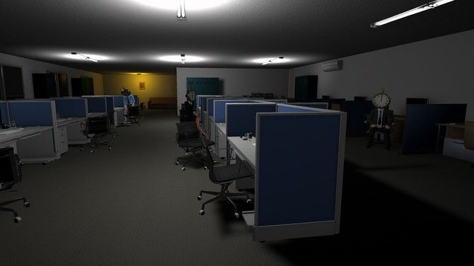 昏暗楼梯间，墙壁渗出黑色液体，地面散落破碎照片，氛围极度压抑