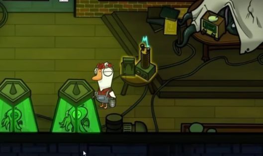 游戏内实验室场景，玩家正在操作控制面板进行连线解谜，屏幕显示电路连接动画