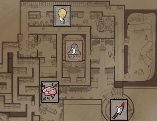 玩家在地图中靠近铃铛图标，准备进行拉铃操作的界面截图