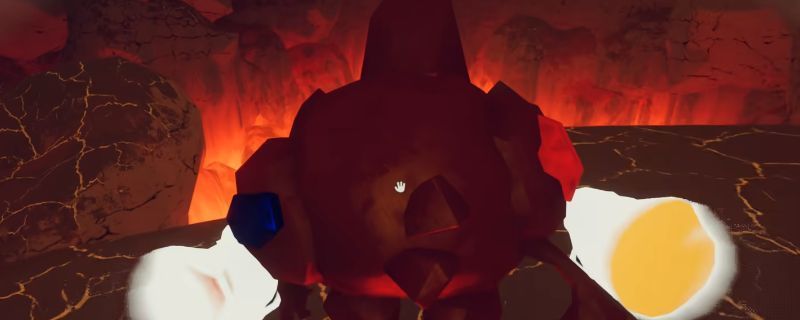 《PEAK》游戏中金玩偶特写画面，金色小人雕像放置于石制祭坛上，周围环绕神秘符文