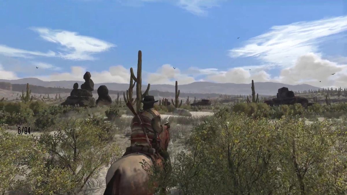 远处山脉与植被渲染对比，Mod后景深更远，细节更丰富