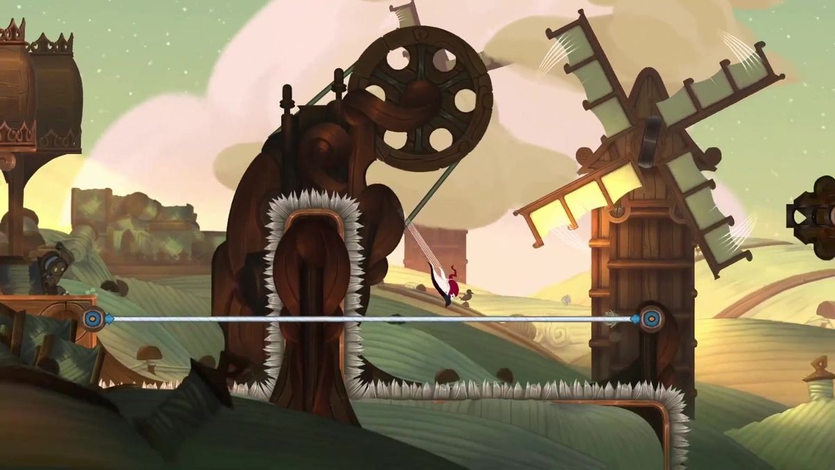 飞乐梦与一位戴礼帽的拟人化大提琴手对话，背景是一间布满乐谱与乐器的工作室