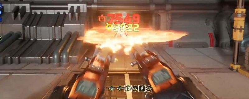 《死域Rogue》区域三交叉火力任务场景，敌人火力密集交错，玩家需在弹幕间隙中穿梭作战