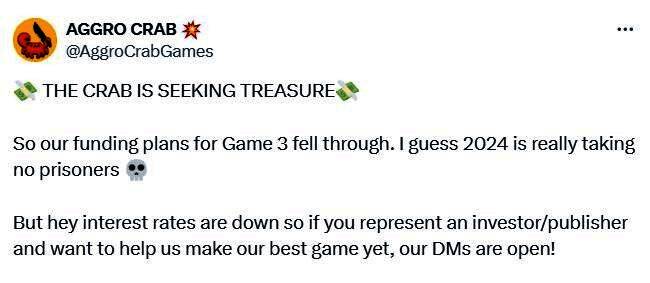 Aggro Crab工作室标志与《蟹蟹寻宝奇遇》游戏封面拼接图，背景为卡通风格海洋世界