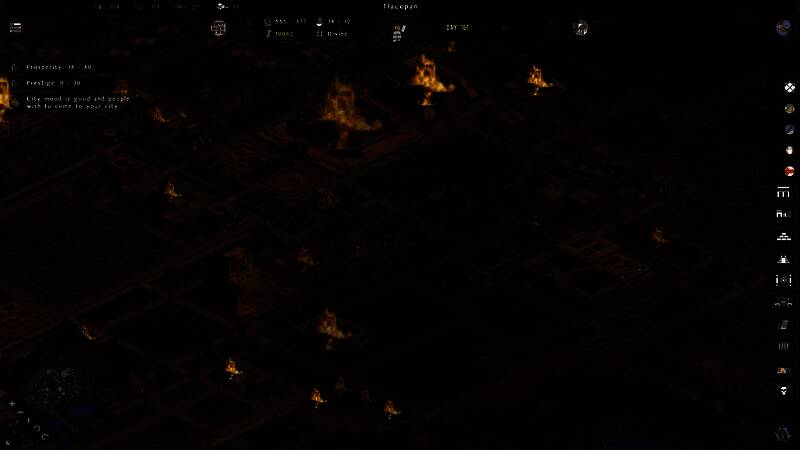 祭司在金字塔顶端举行献祭仪式，天空雷电交加，象征神明回应