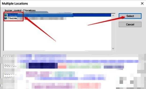 函数索引窗口中列出多个函数条目，其中一个已被勾选，右侧显示函数原型信息