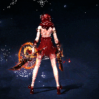 法杖释放技能时，巨大的时钟虚影在空中展开，指针逆向旋转