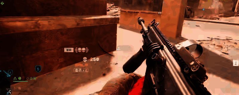 NVO-288E武器外观展示，枪身呈暗灰色金属质感，配备战术导轨与垂直握把，整体造型硬朗犀利