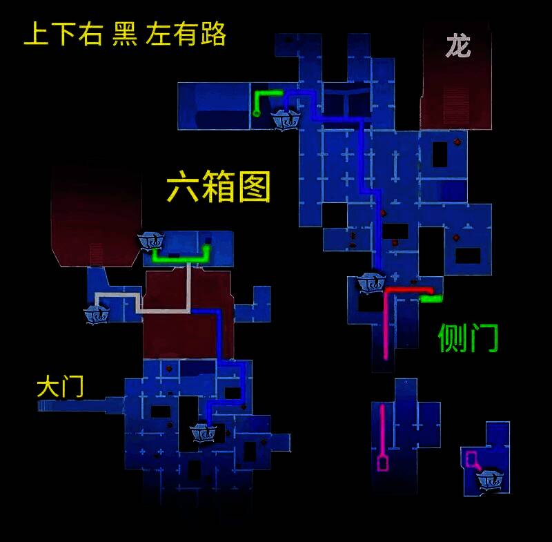 青铜树结构剖面图，展示水上与水下多层空间分布