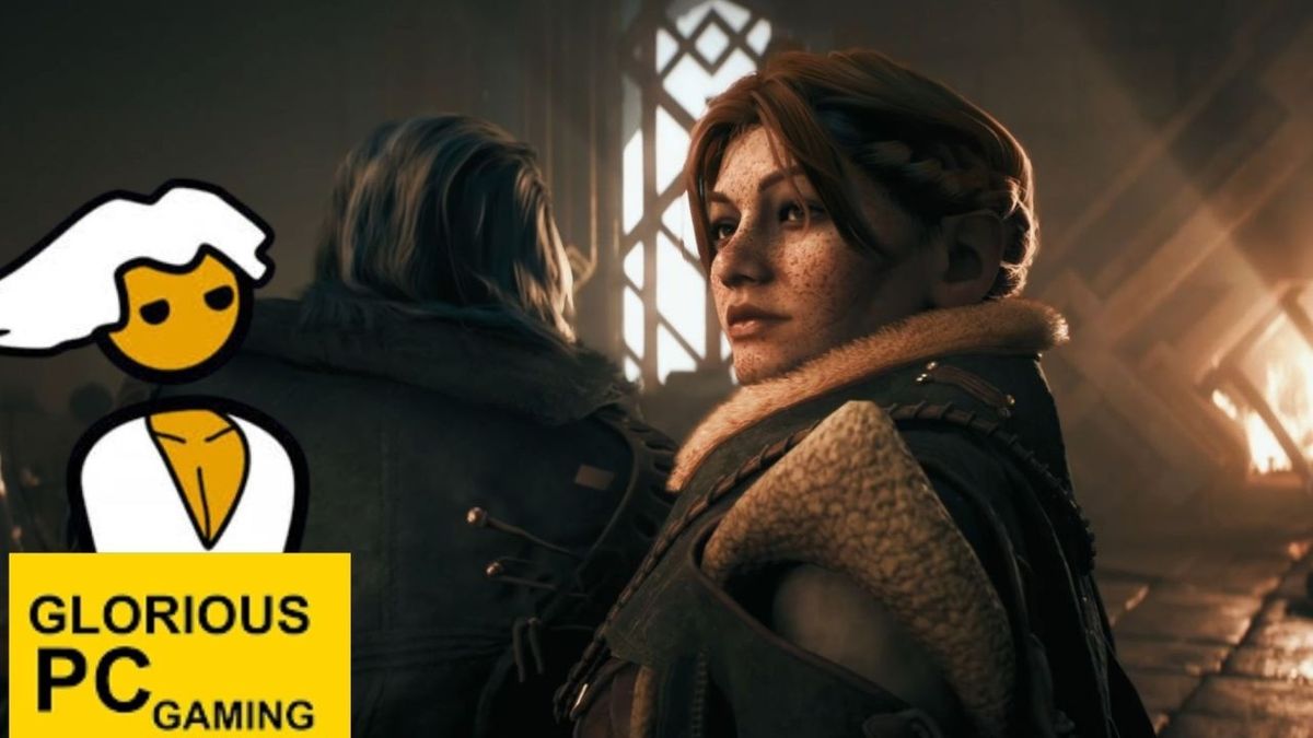 《龙腾世纪4》游戏封面风格展示，角色持剑而立，背景为神秘光影笼罩的奇幻世界