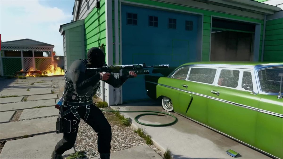 核弹镇地图整体布局展示，中央车辆区域尤为关键