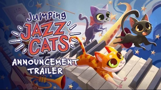 《奇喵派对》游戏封面，画面中几只卡通猫咪在豪华宅邸中嬉戏，背景为华丽的室内场景