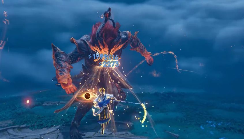 梦奇召唤场景展示，泡泡效果与回血数值显示