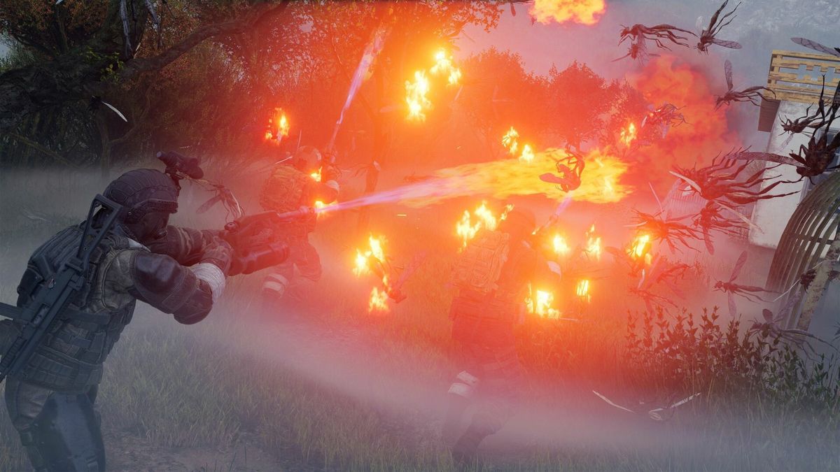 角色在异常环境中遭遇空间扭曲，场景呈现超现实感