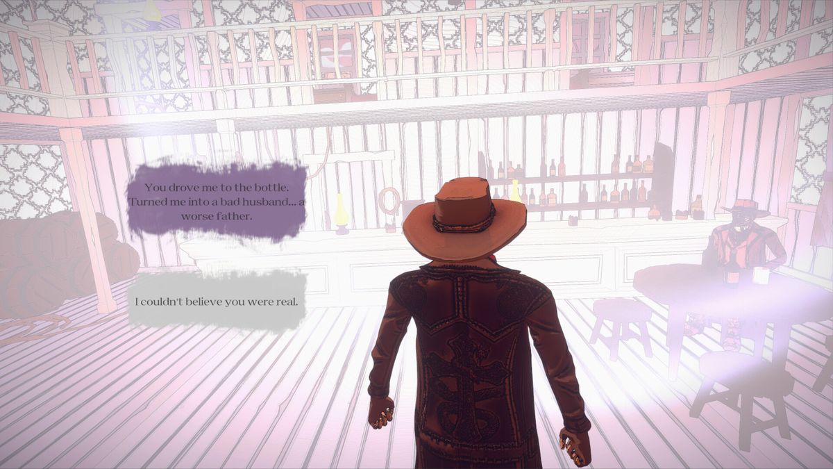 游戏内诡异走廊场景，墙壁扭曲，光线昏暗