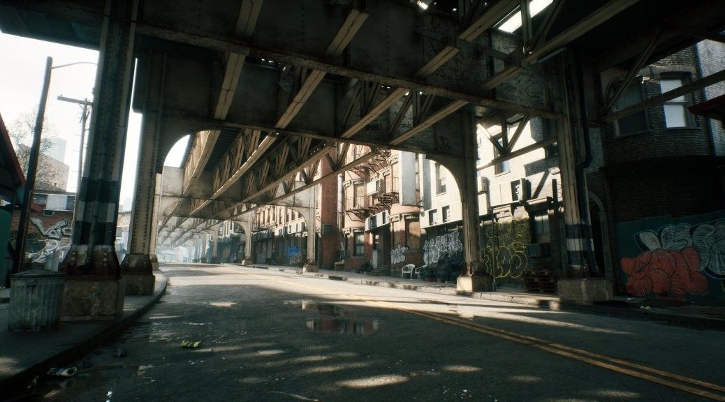 游戏场景截图，展现城市街道与车辆追逐的紧张氛围