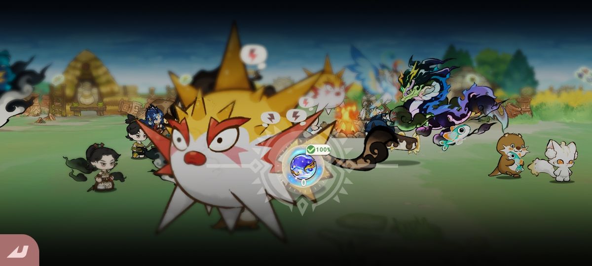 击败异兽后弹出奖励界面，显示千年球图标与奖励内容