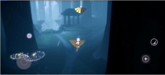 第二位先祖位于远处亭子内部，周围绿意盎然