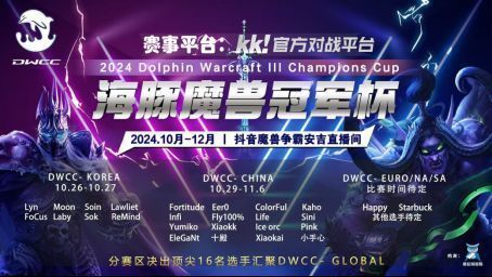 WPL·海豚魔兽冠军杯赛事海报，展示赛事LOGO与主要赞助商信息