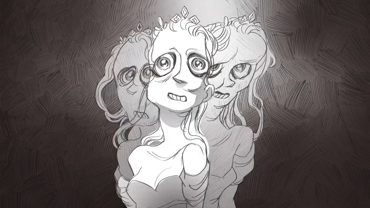 战斗场景插画，展现角色之间的心理对抗与紧张氛围