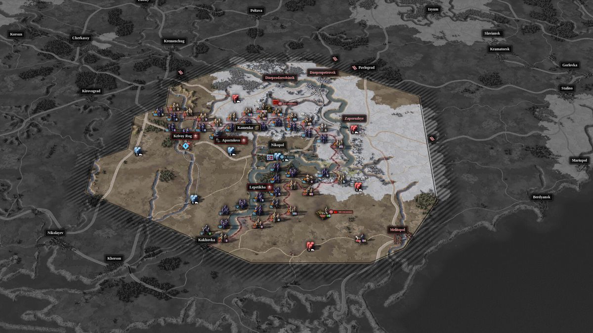 匈牙利军队在巴拉顿湖地区进行防御作战的战术地图