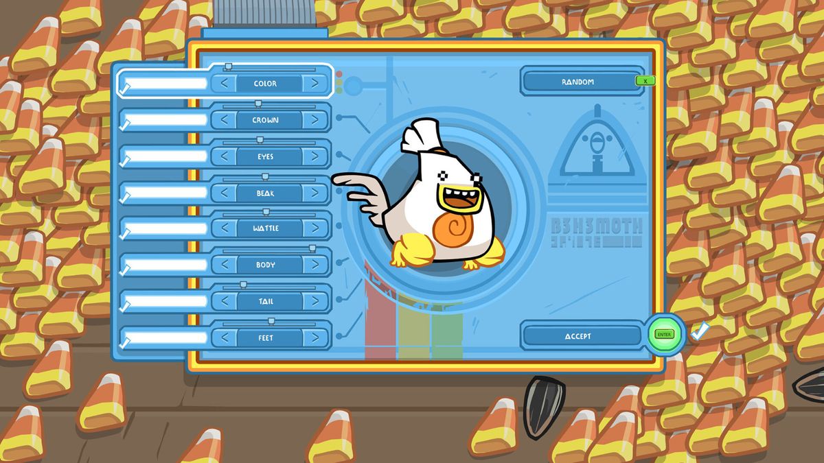 游戏内角色自定义界面截图，展示多个可更换的外观部件选项