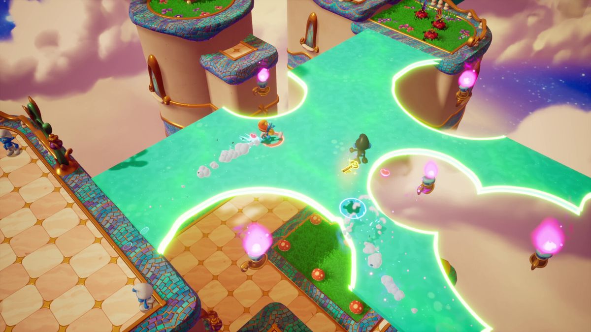 两名玩家在梦境中协作解谜，角色动作灵活流畅