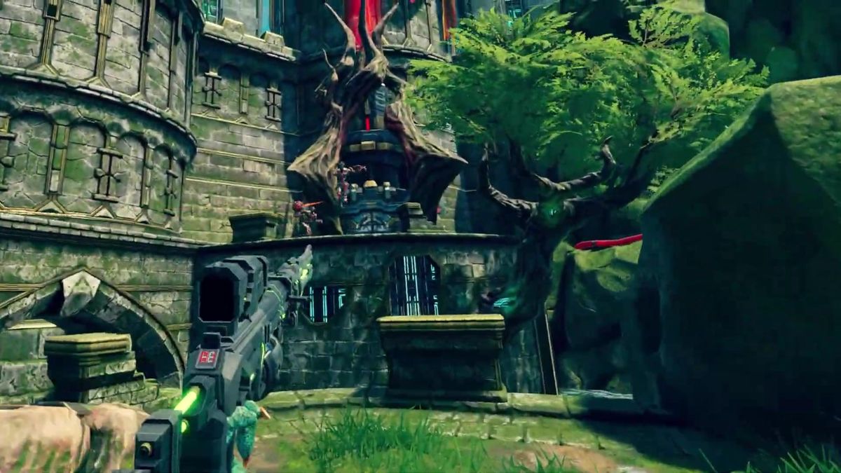 角色在战斗中释放技能，周围特效炫目