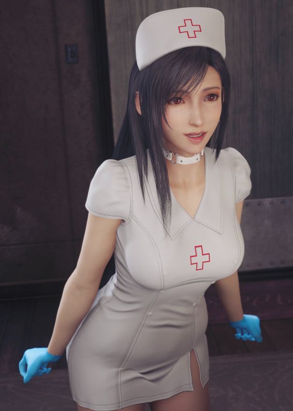 蒂法换上艾达王造型，黑色紧身衣搭配高冷表情，气场十足