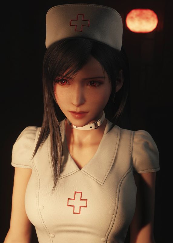 蒂法背影展示MOD服装细节，线条流畅，质感真实