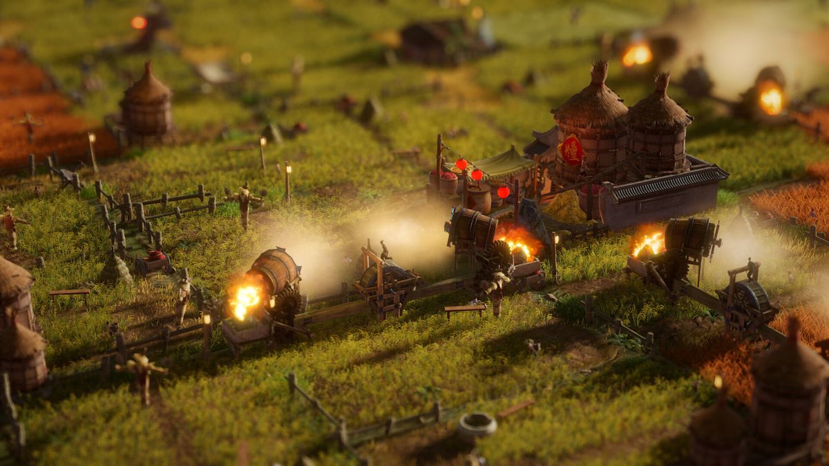 玩家自建建筑群，风格统一，错落有致