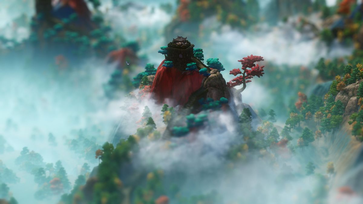 游戏中的宫殿建筑，恢宏大气，极具东方韵味