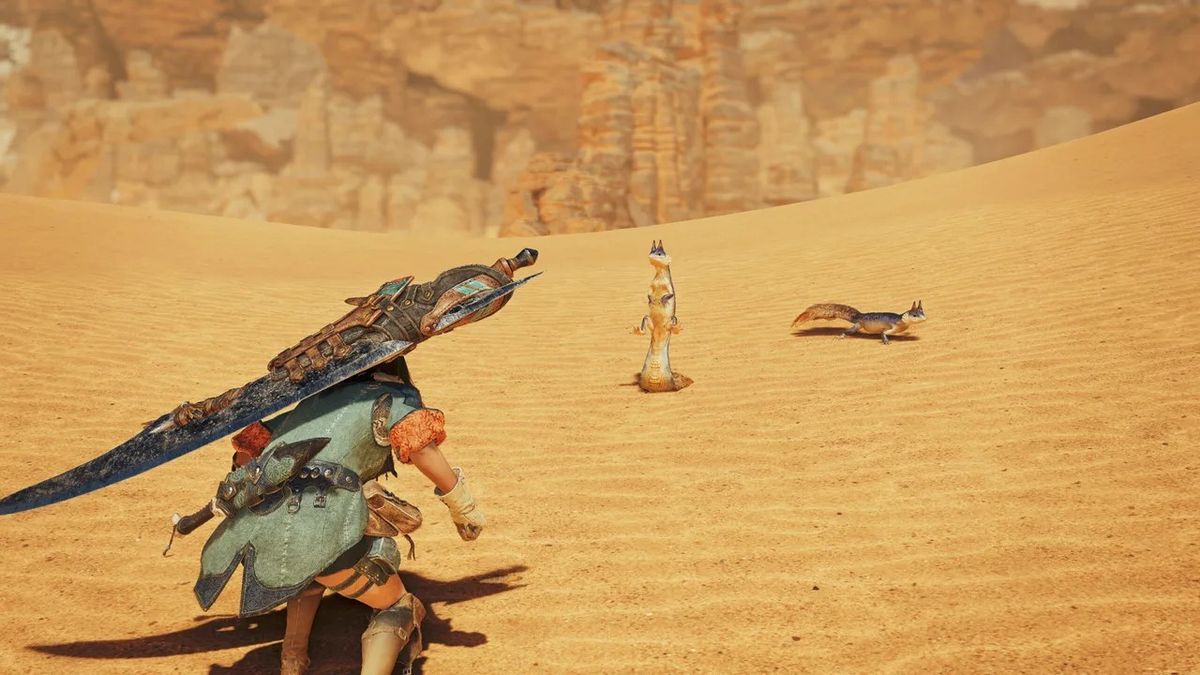 猎人骑乘鹭鹰龙飞行画面，喇叭播放环境音效增强沉浸感