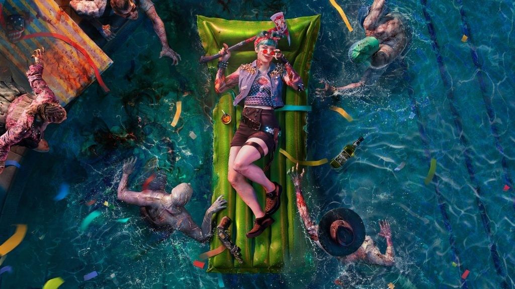 《死亡岛2：终极版》游戏封面展示，角色手持武器，背景为被丧尸包围的城市环境