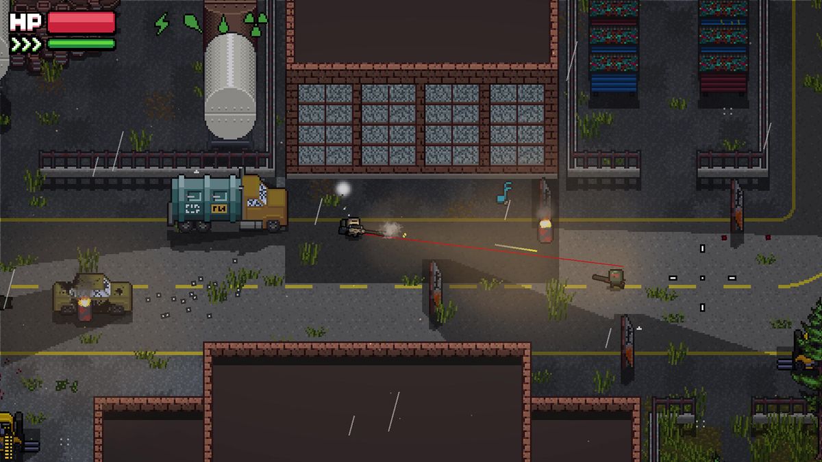 游戏场景截图，展示被核灾摧毁的东欧城市废墟