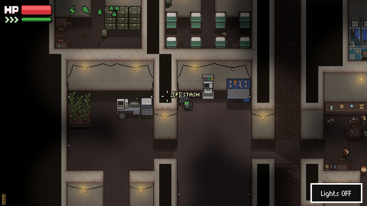 玩家在废墟中穿行探索，寻找隐藏的补给点