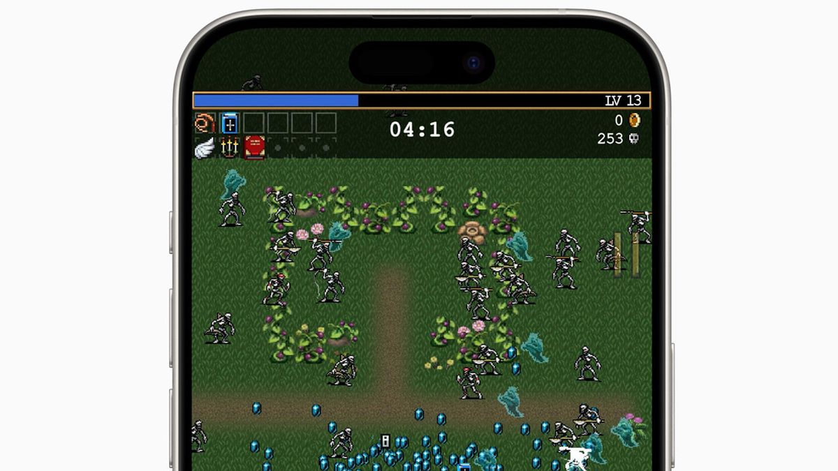 苹果全新iOS游戏应用界面概念图，展示整合后的商店与社交功能