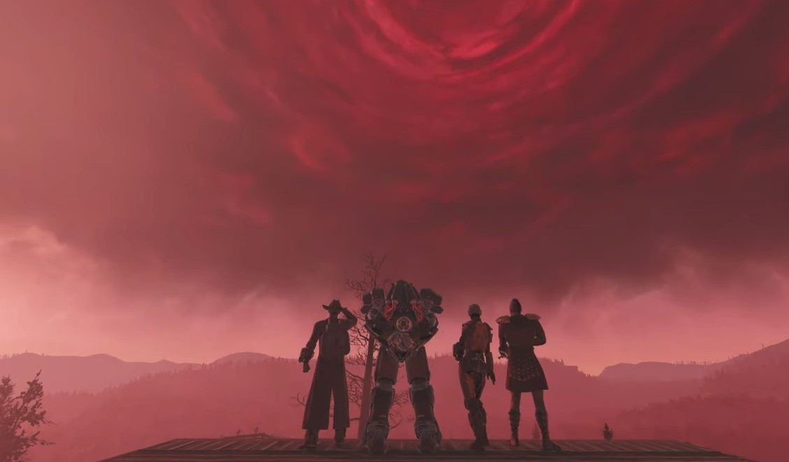 Fallout Day活动现场，Bethesda官方代表在舞台上演示《辐射76》最新更新内容