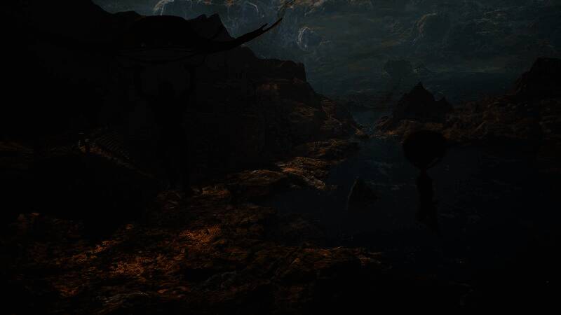 游戏内战斗场景，角色与枯萎者怪物激烈对抗