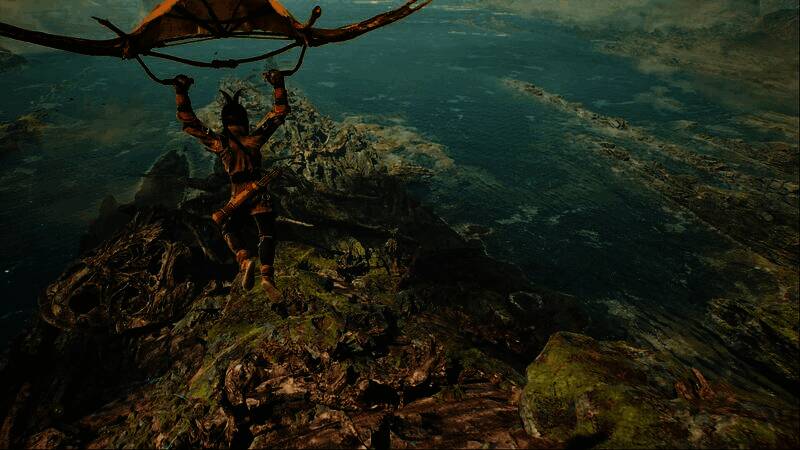 游戏内角色与奇特生物互动的温馨画面