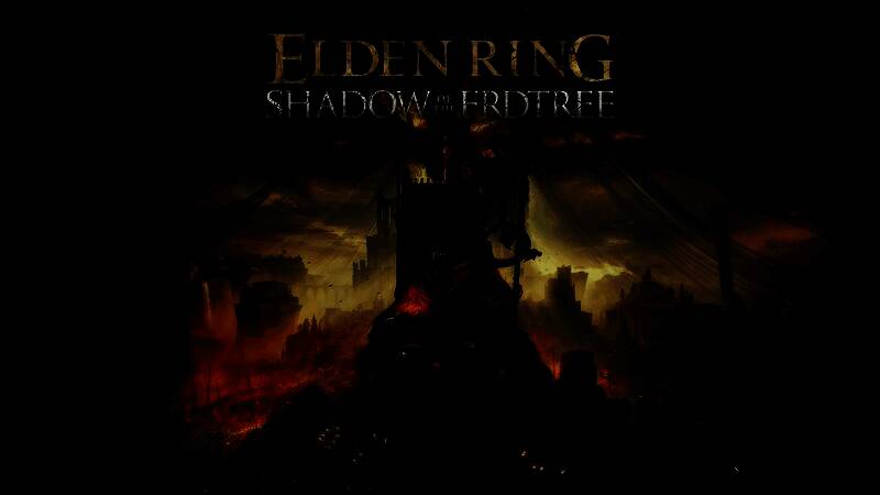 《艾尔登法环》游戏封面与销售数据展示，背景为游戏中的黄金树场景，气氛神秘而恢弘