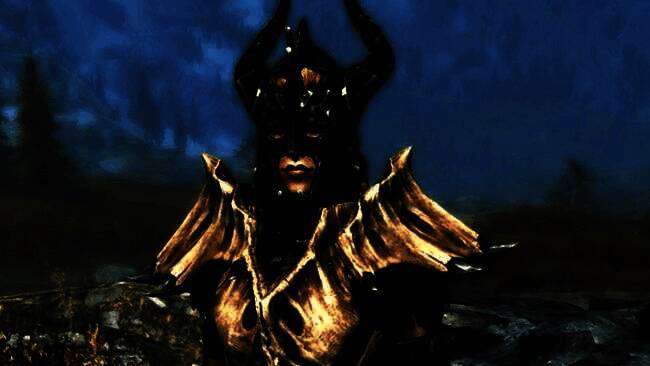 Bruce Nesmith接受采访现场照片，背景为贝塞斯达游戏展台