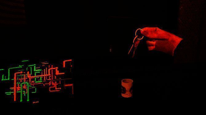 VR游戏《GONZO VR》宣传画面，展示游戏核心玩法与视觉风格