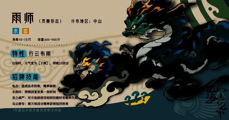 雨师背景设定图，描绘其佩戴青铜面具的神秘形象，背景为云雾缭绕的古代战场